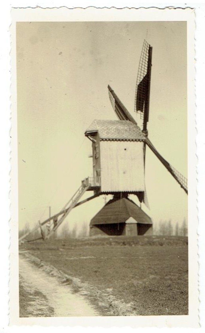 MEESWIJK - LEUTH - Maasmechelen - 10 Kleine Foto's Molen - Vóór En Na Verdekkering - Foto's Ong 1933 - Maasmechelen