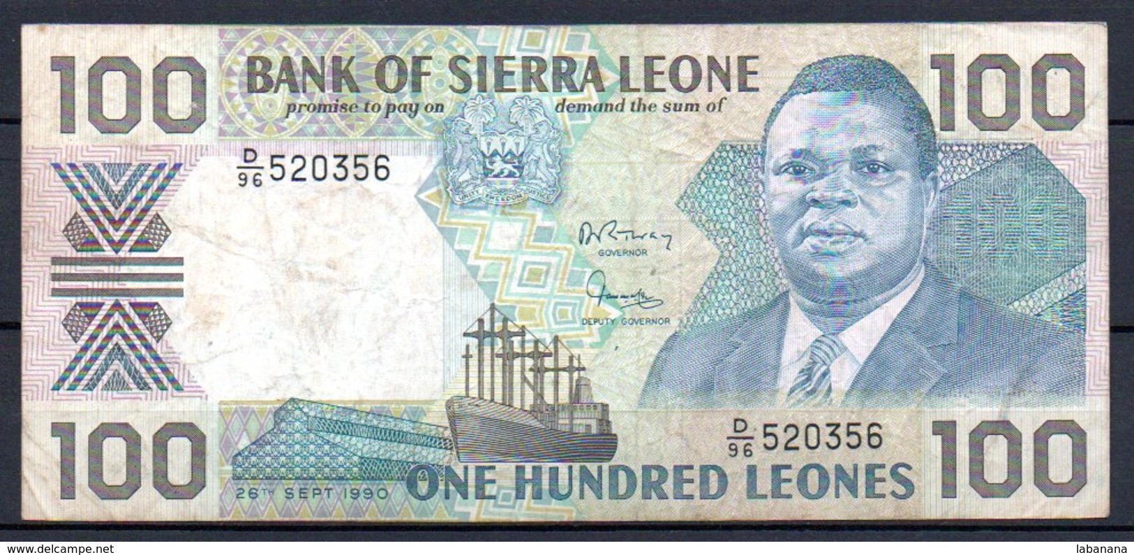 329-Sierra Leone Billet De 100 Leones 1990 D96 - Sierra Leone