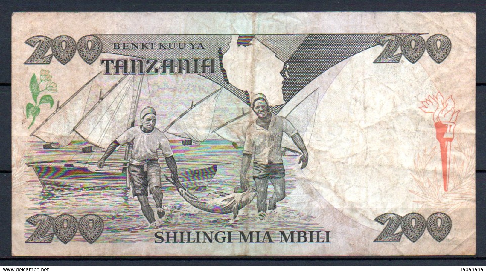 329-Tanzanie Billet De 200 Shillings 1992 FQ458 - Tanzania