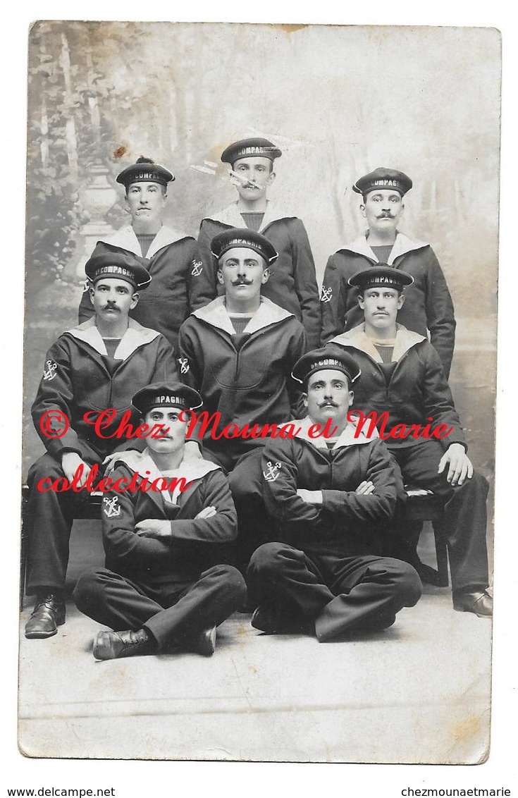 LORIENT - MATELOTS MOUSSES DE LA 6 EME COMPAGNIE - CARTE PHOTO MILITAIRE - Personen