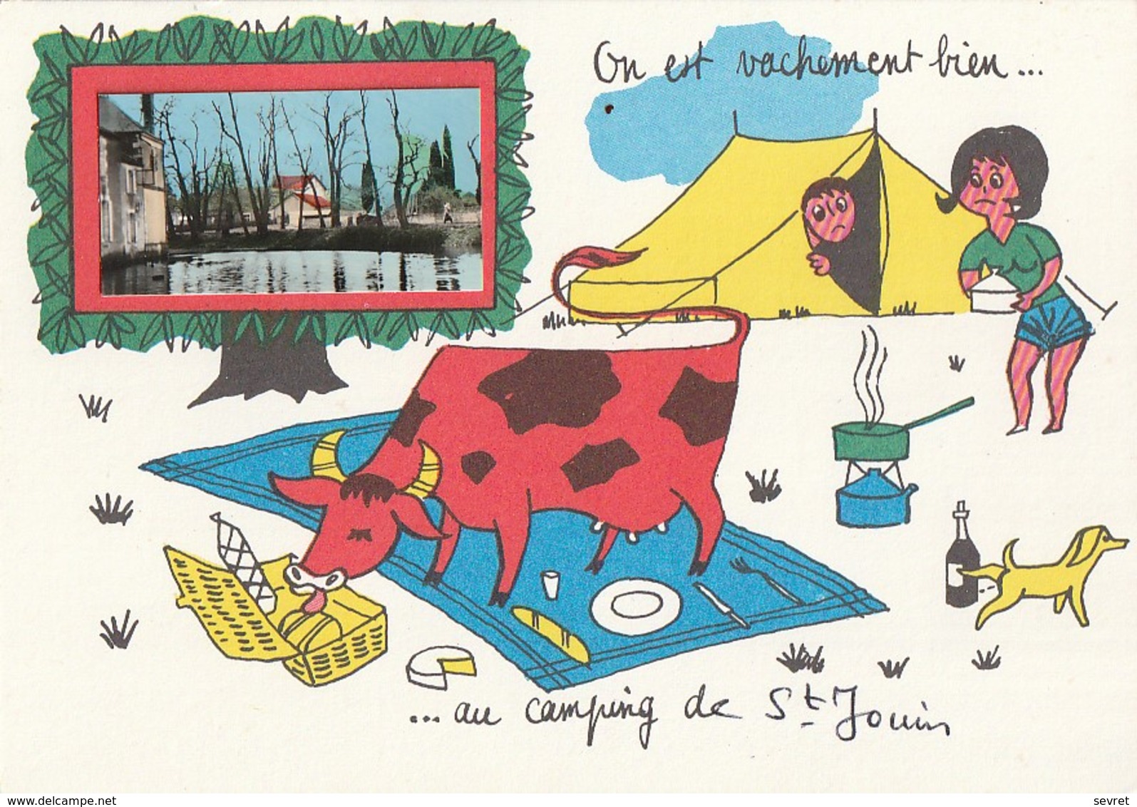 SAINT-JOUIN DE MARNES. -  Carte Dessinée Humoristique.  Camping - Saint Jouin De Marnes