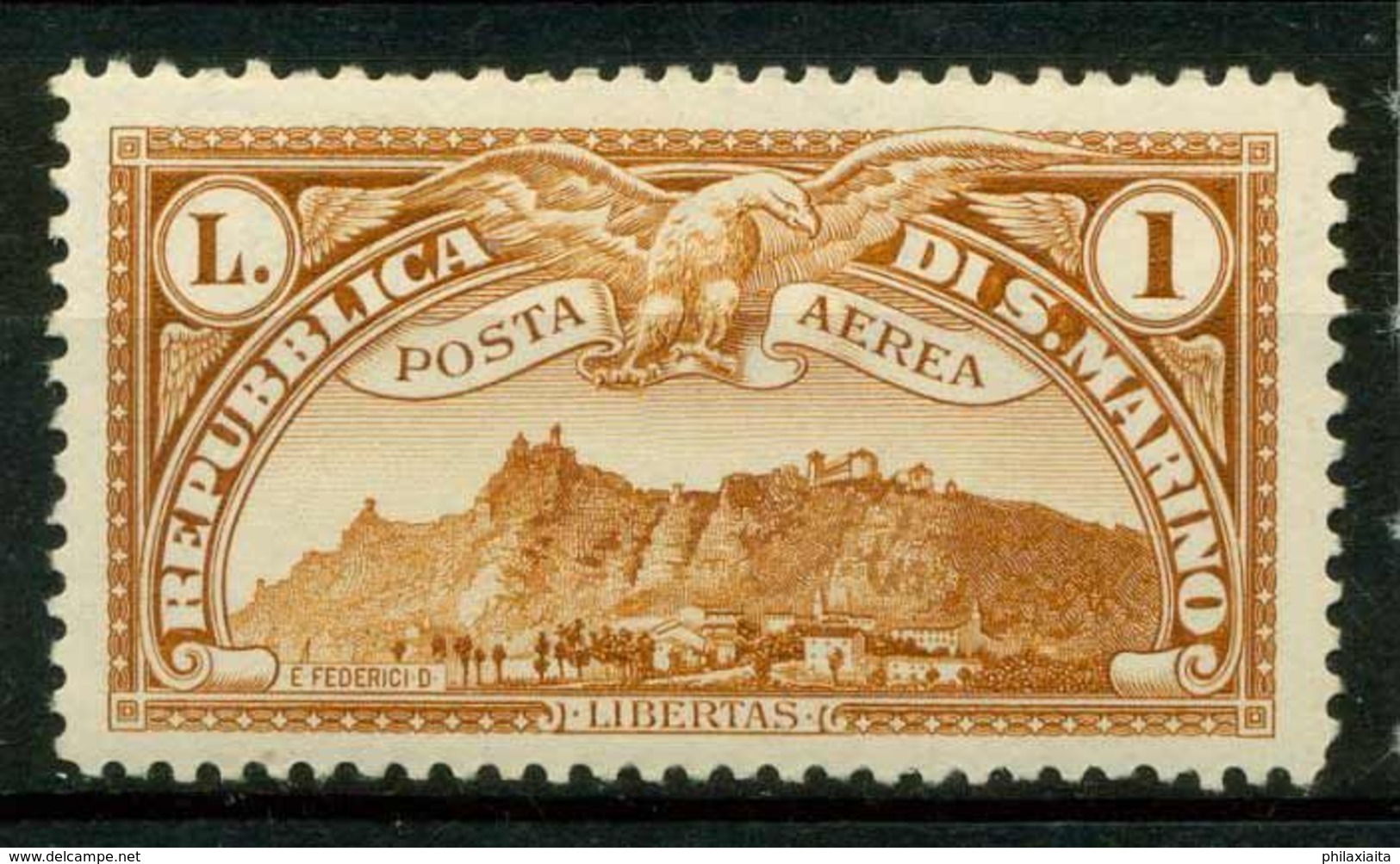 San Marino 1931 Sass. A3 Nuovo * 100% Veduta - Posta Aerea
