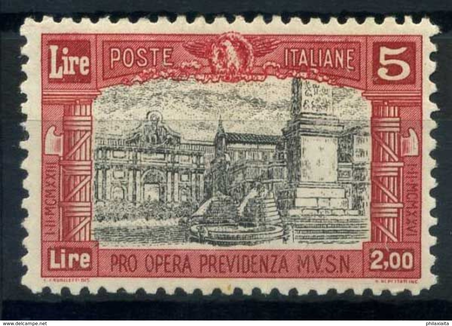 Italia Regno 1928 Sass. 223 Nuovo ** 40% Milizia 2 - Nuovi