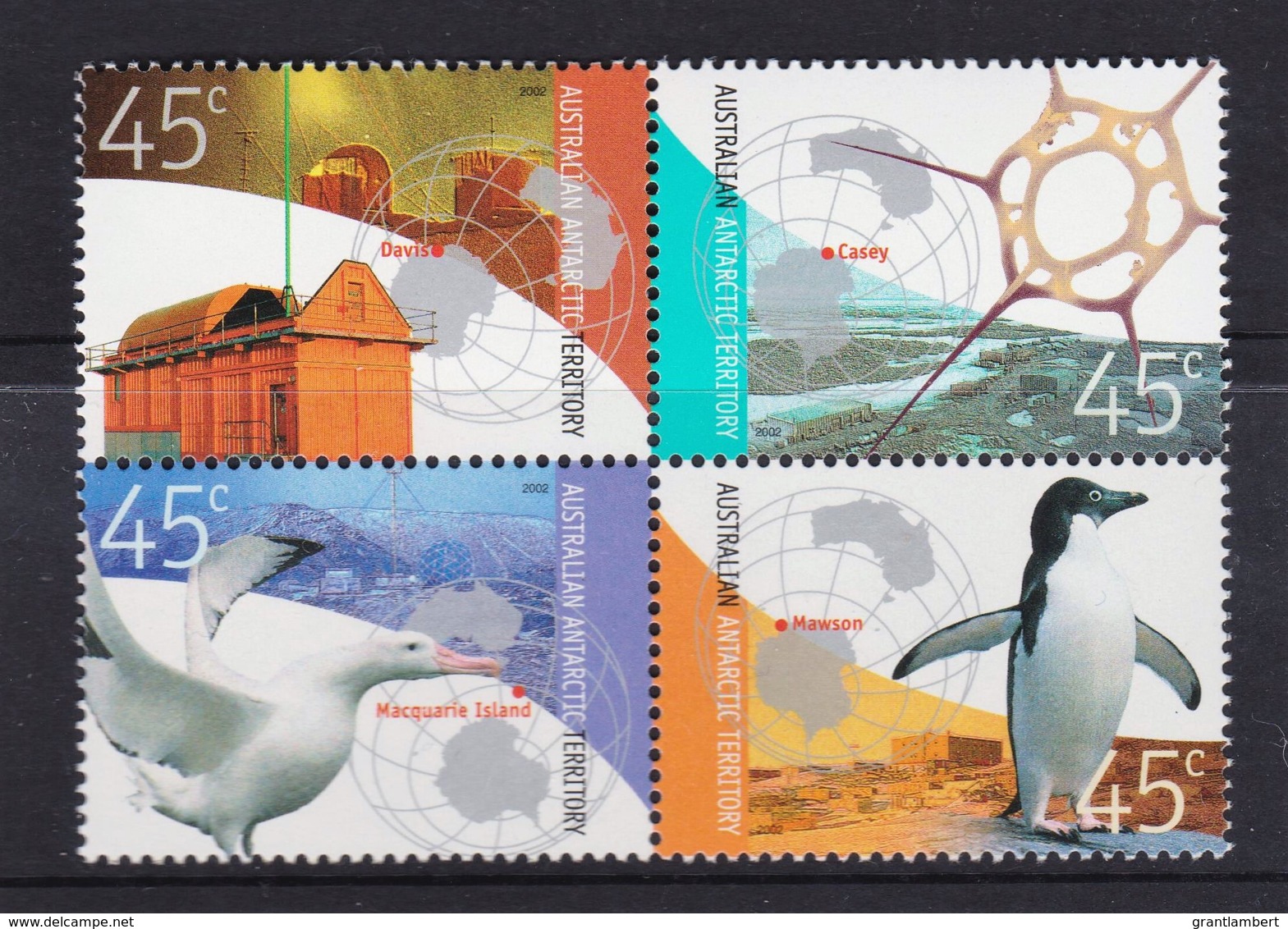 Australian Antarctic 2002 Base Set Block Of 4 MNH - Unused Stamps