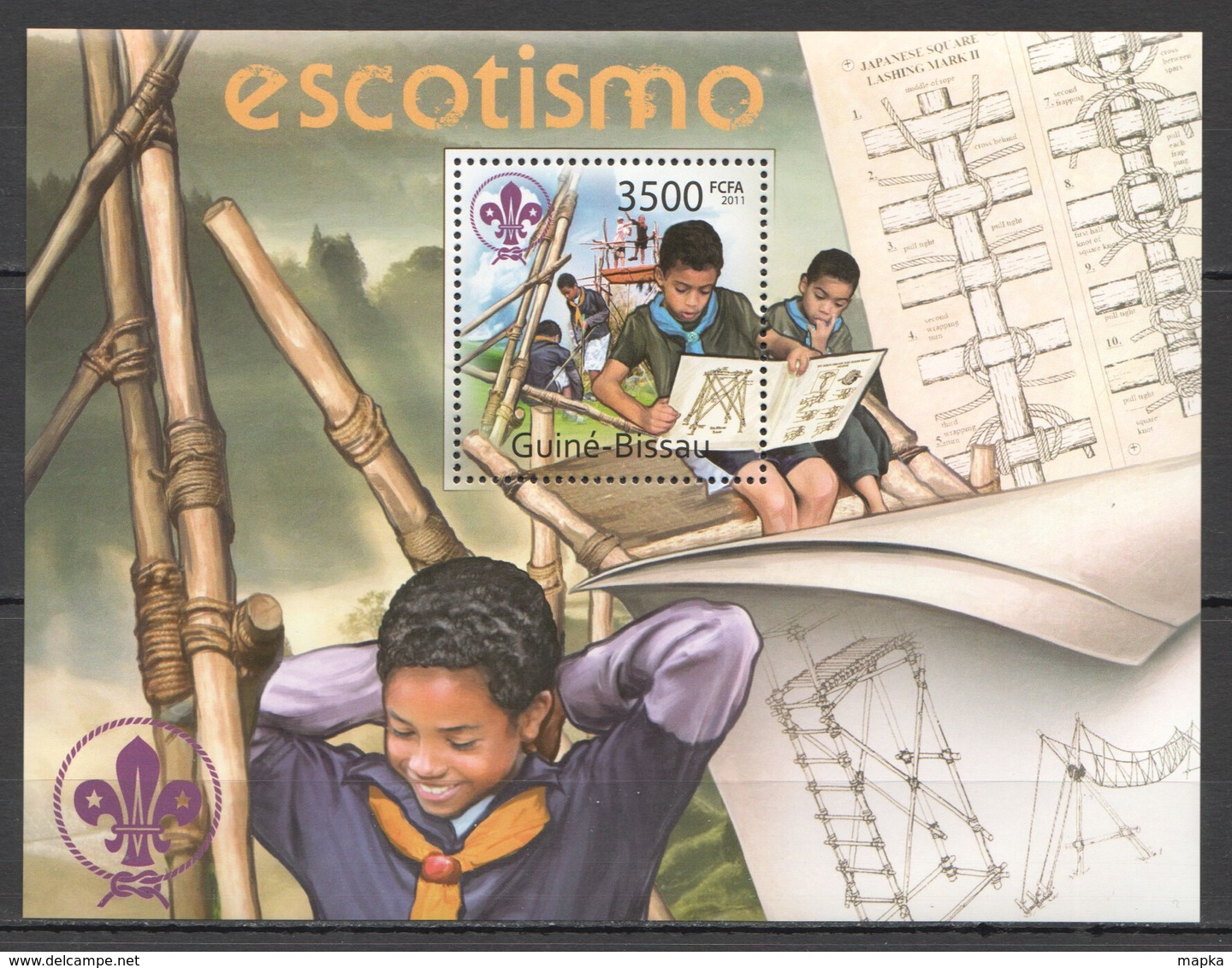 BC675 2011 GUINE GUINEA-BISSAU SCOUTISM SCOUTING BOY SCOUTS ESCOTISMO BL MNH - Altri & Non Classificati