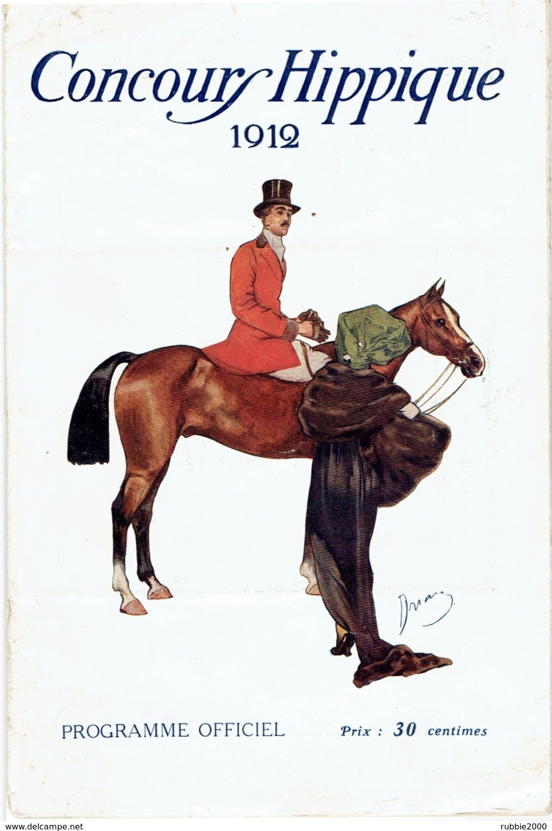 PROGRAMME CONCOURS HIPPIQUE 1912 AU GRAND PALAIS DES CHAMPS ELYSEES PARIS OBSTACLES ATTELAGE EQUITATION CHASSE MILITAIRE - Equitation