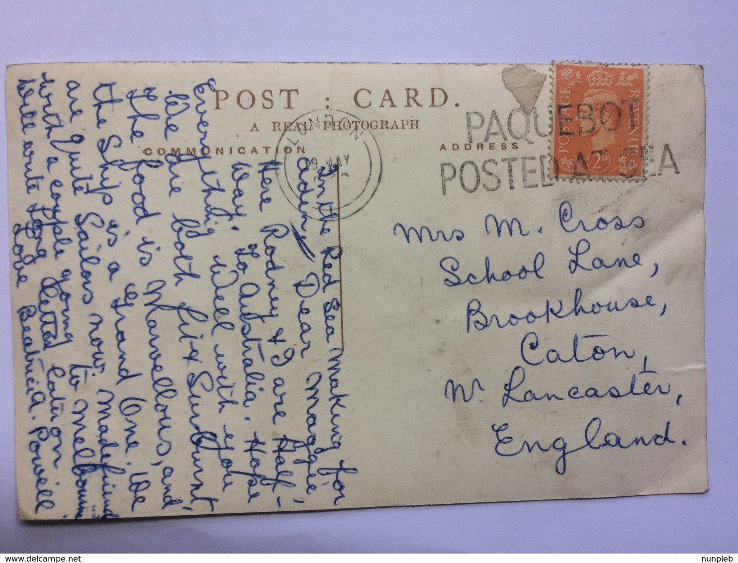 MV Georgic - `His Majesty`s Transport` - London Paquebot Postmark 1948 - Other & Unclassified