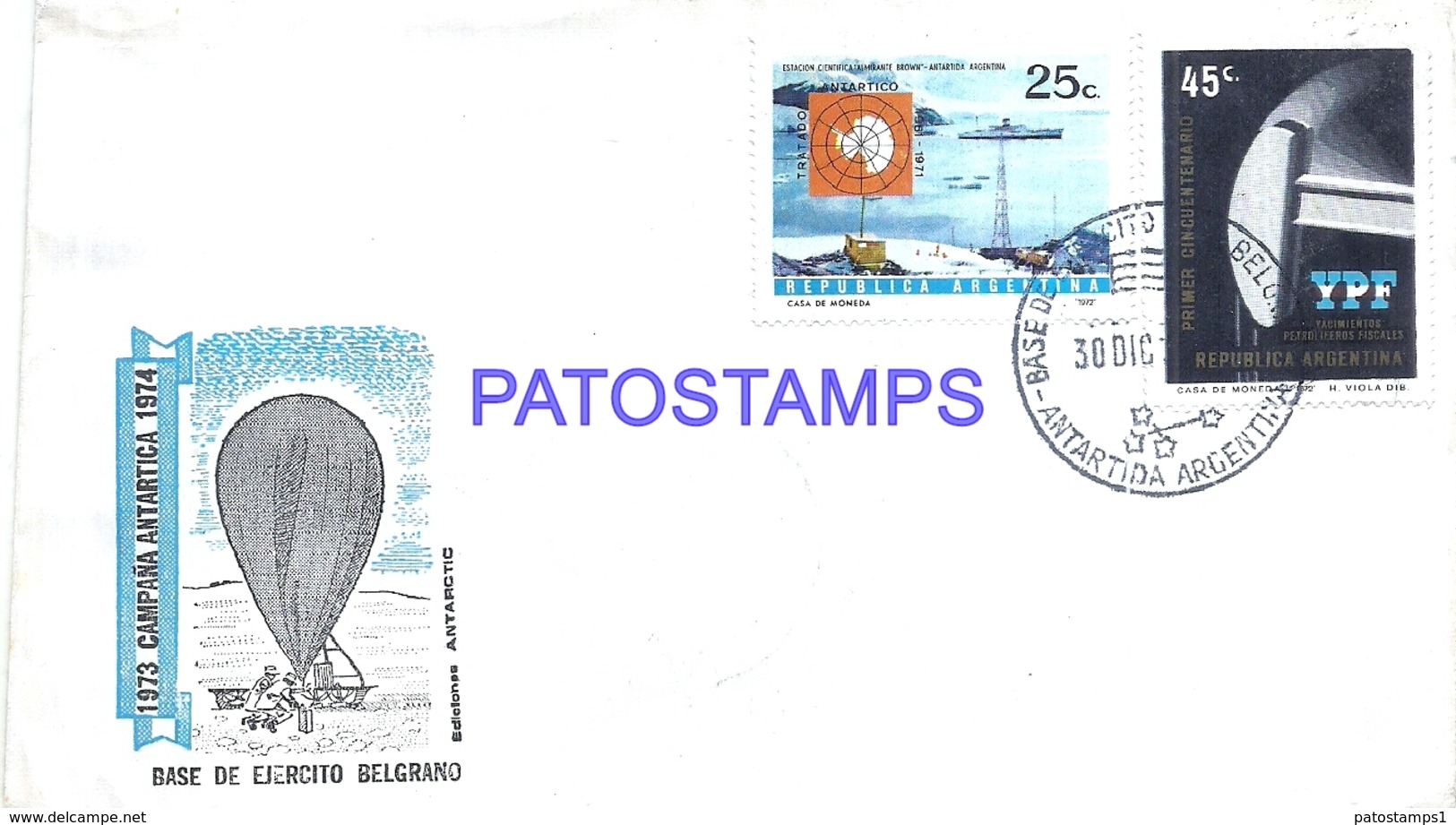 117450 ARGENTINA BS AS COVER 1975 CIRCULATED TO ANTARTIDA ANTARCTICA BASE EJERCITO GRAL BELGRANO NO POSTCARD - Other & Unclassified