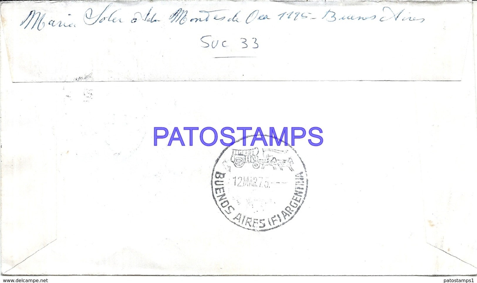 117450 ARGENTINA BS AS COVER 1975 CIRCULATED TO ANTARTIDA ANTARCTICA BASE EJERCITO GRAL BELGRANO NO POSTCARD - Other & Unclassified