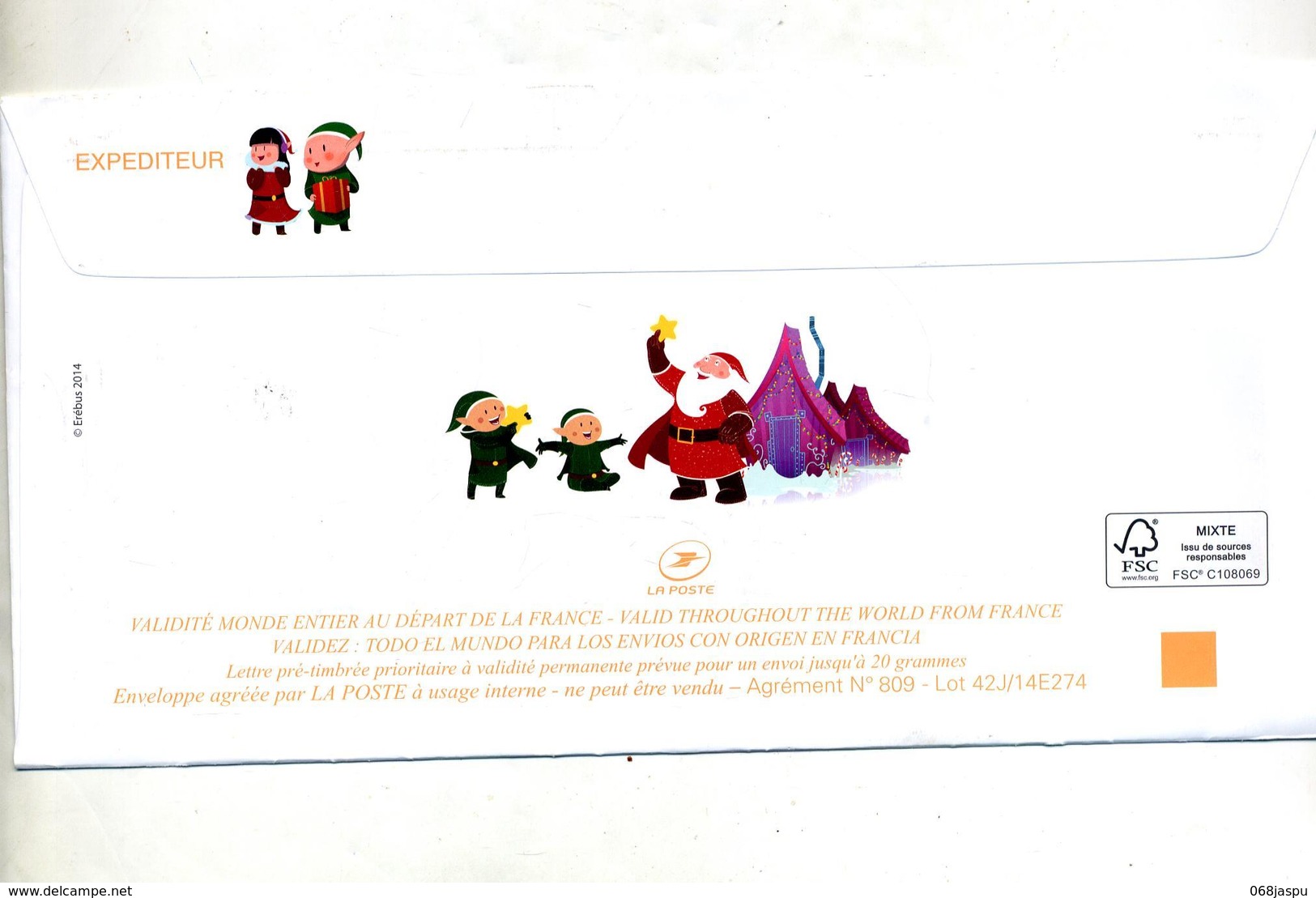 Pap Pere Noel 2014  Avec Lettre - PAP: Sonstige (1995-...)