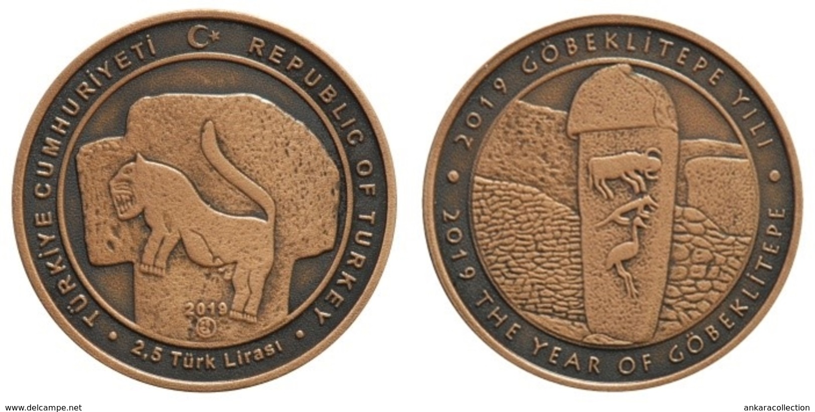 AC - THE YEAR OF GOBEKLITEPE URFA COMMEMORATIVE OXIDE BRONZE COIN UNCIRCULATED TURKEY 2019 - Turkije