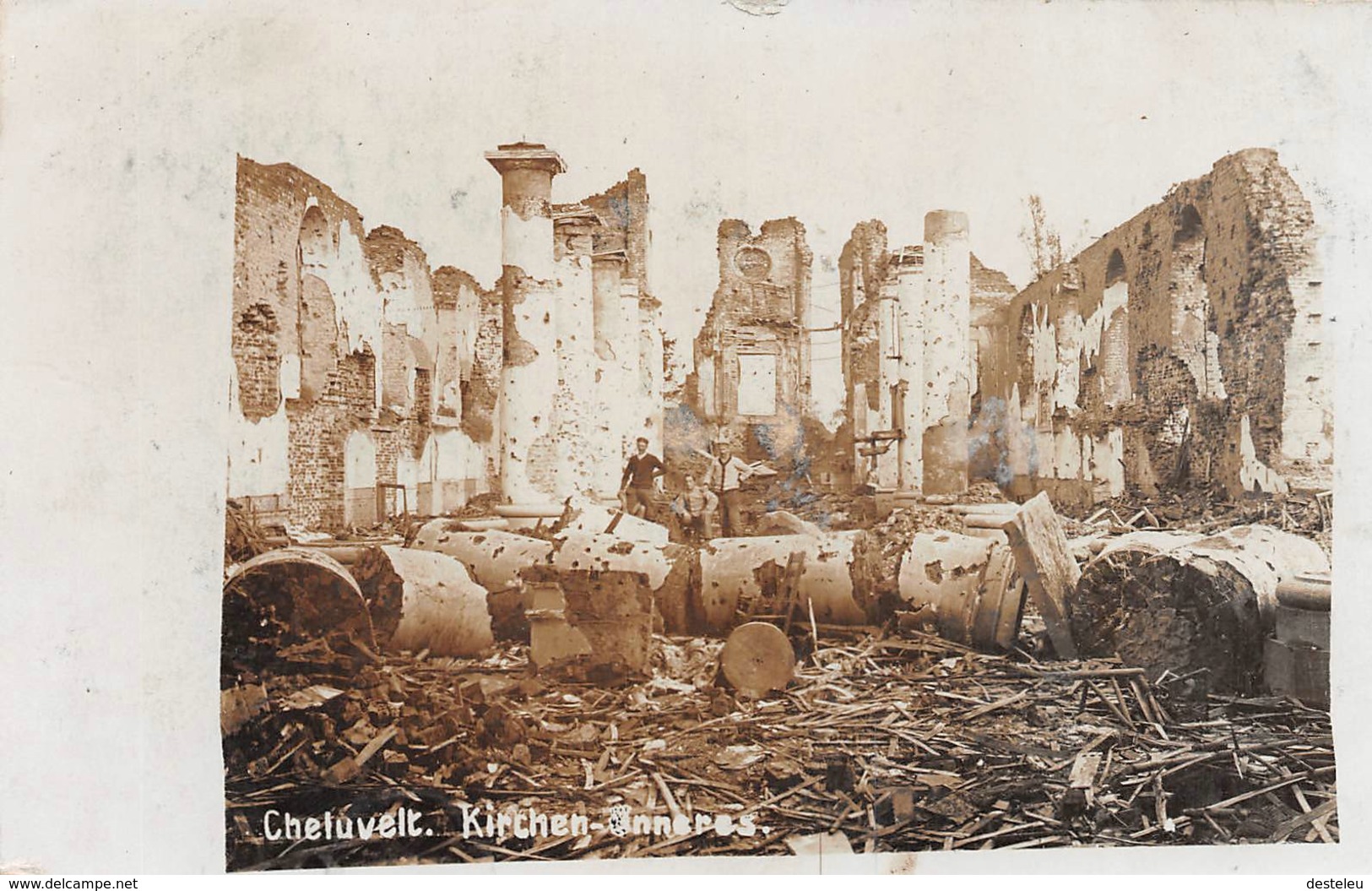 Kirchen Inneres  Fotokaart Geluveld - Zonnebeke