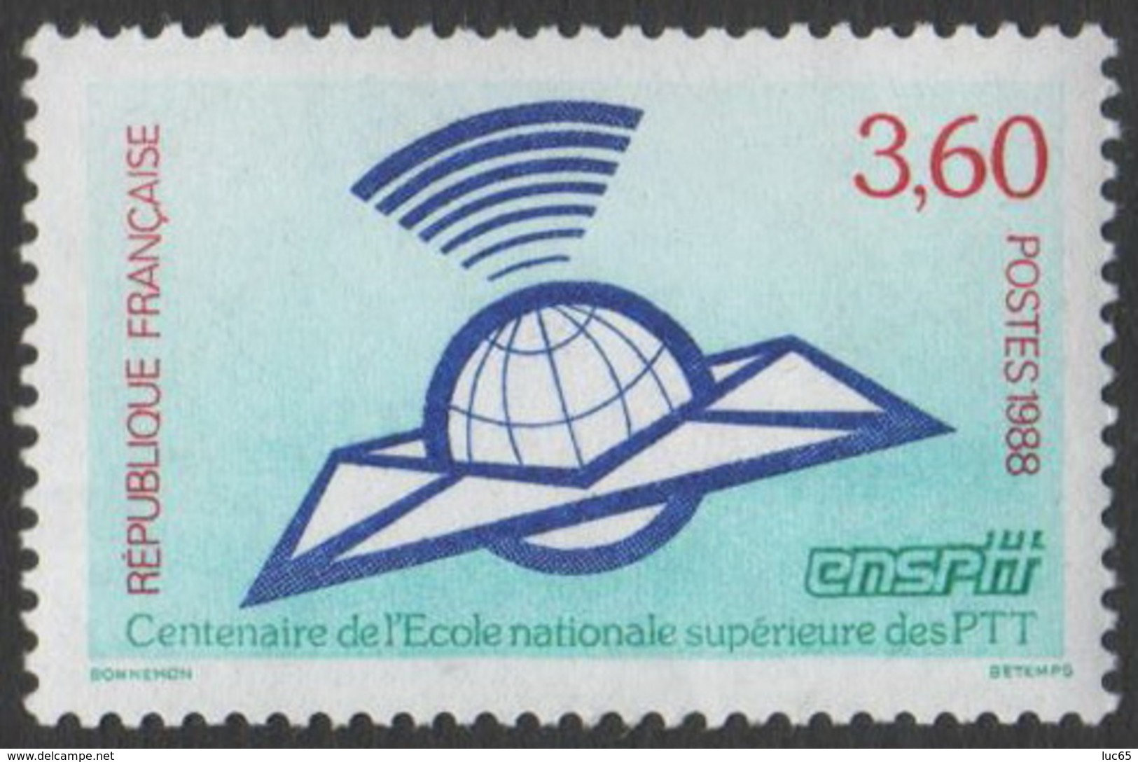 France Neuf Sans Charnière 1988 La Poste Ecole Nationale Supérieure Des PTT  YT 2527 - Unused Stamps