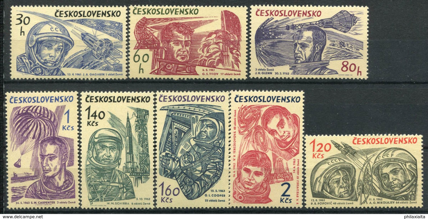 Cecoslovacchia 1964 Mi. 1463-1470 Nuovo ** 100% Spazio - Nuovi