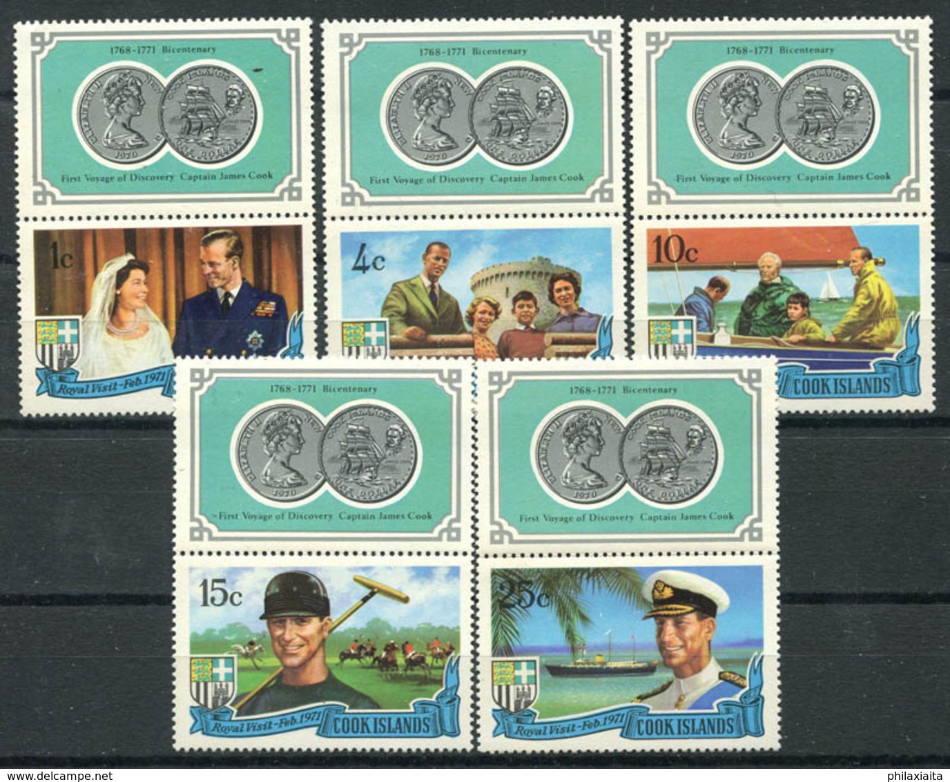 Isole Cook 1971 Mi. 268-272 Nuovo ** 100% Principe Filippo - Cook Islands