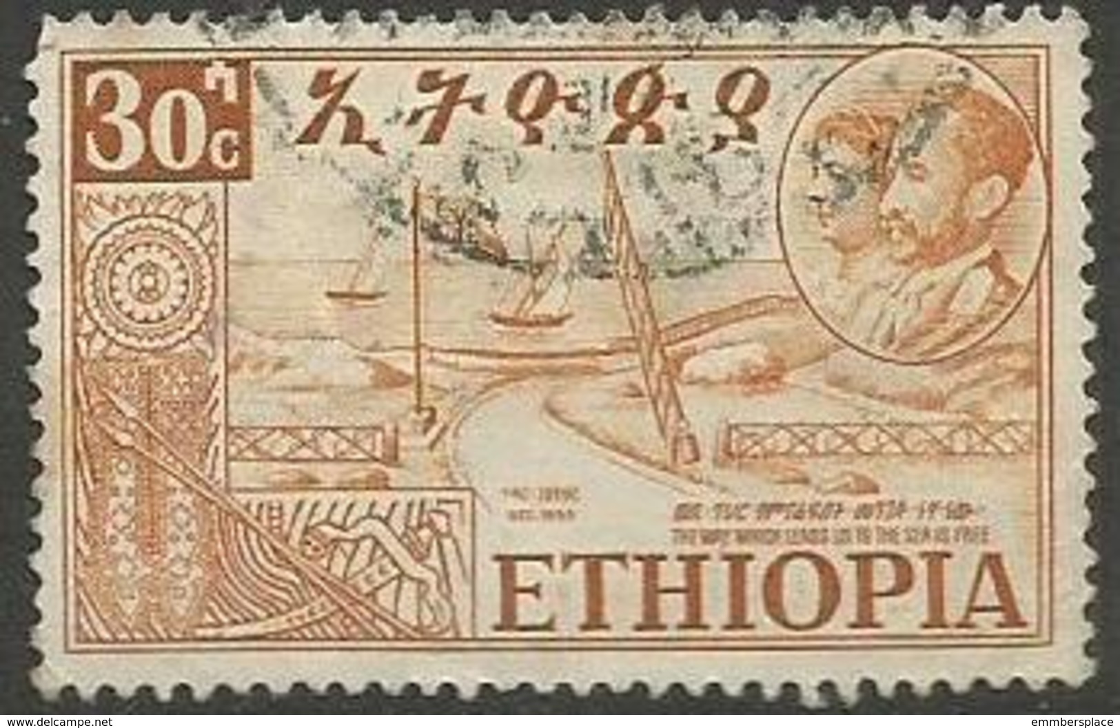 Ethiopia - 1952 Federation With Eritrea 30c  Used  .    Sc 329 - Ethiopia