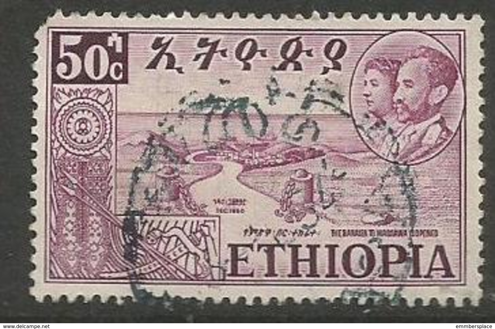 Ethiopia - 1952 Federation With Eritrea 50c Used  .    Sc 330 - Ethiopia