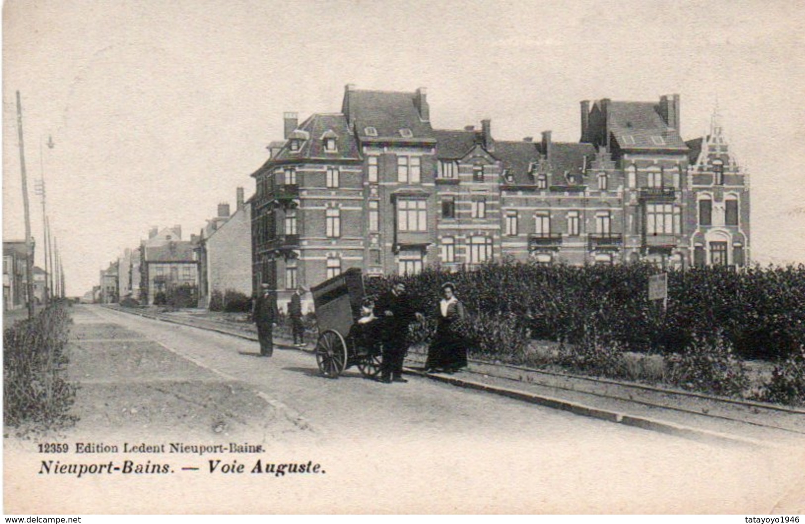 Nieuport-Bains  Voie Auguste Charette Rails Du Tram   Circulé En 1903 - Nieuwpoort