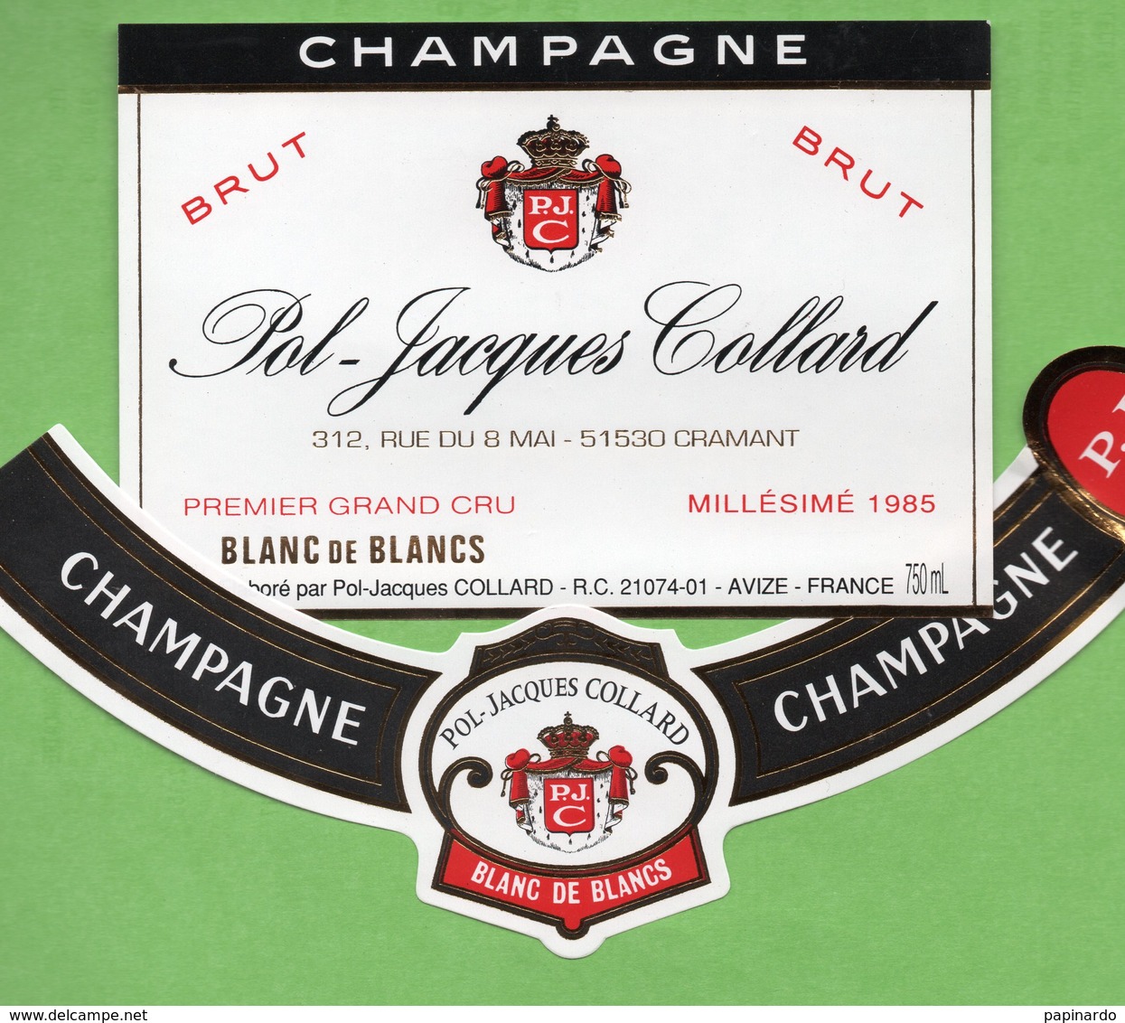 Etiquette De Champagne   " Pol  Jacques  Collard - Champagne