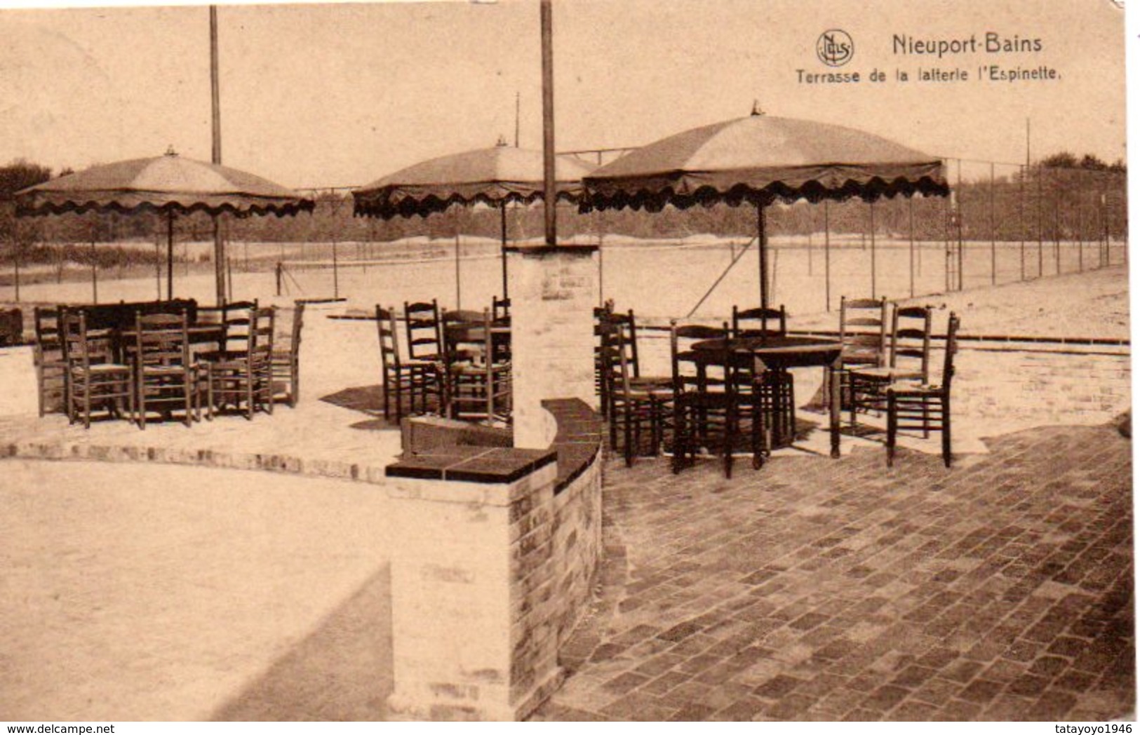 Nieuport-Bains   Terrasse De Lalaiterie L'espinette  Circulé - Nieuwpoort