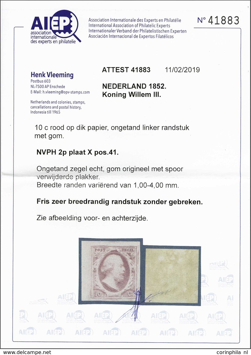 NL 1852 King William III - Other & Unclassified