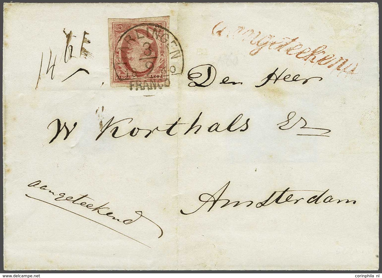 NL 1852 King William III - Autres & Non Classés