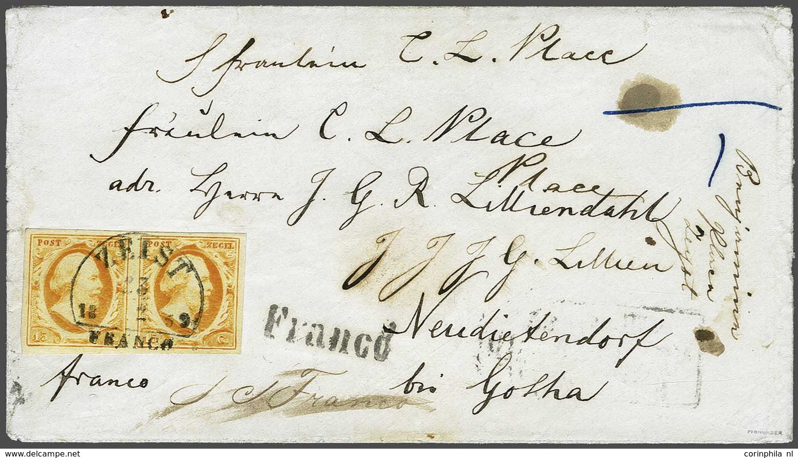 NL 1852 King William III - Autres & Non Classés