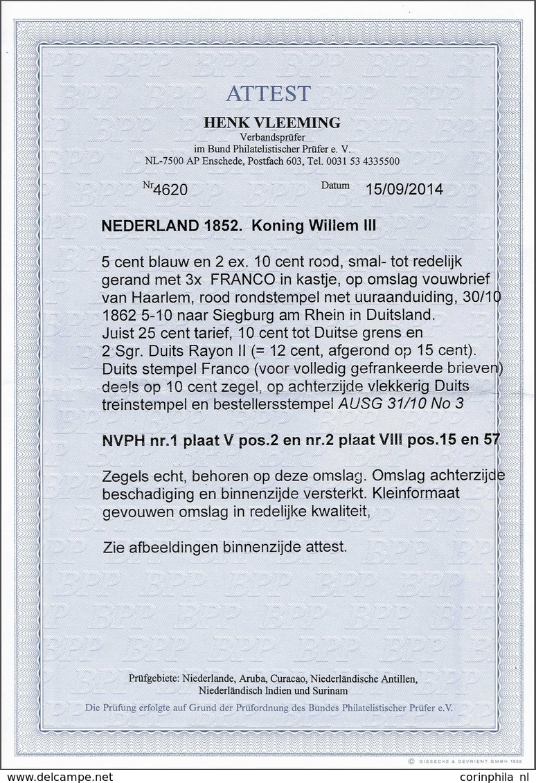 NL 1852 King William III - Andere & Zonder Classificatie