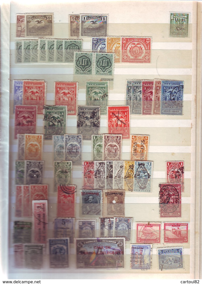 classeur timbres 30 pages amérique latine toutes époques à voir toutes les photos sont scannées
