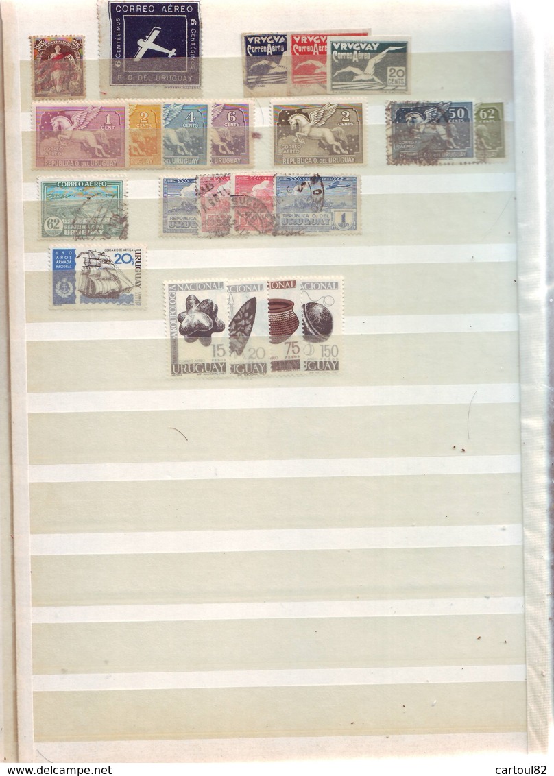 classeur timbres 30 pages amérique latine toutes époques à voir toutes les photos sont scannées