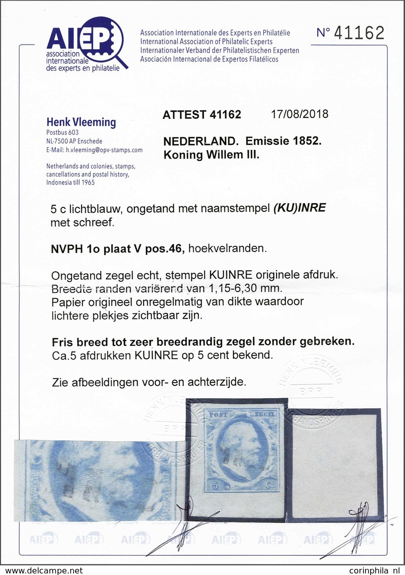 NL 1852 Oblong Stamp - Andere & Zonder Classificatie