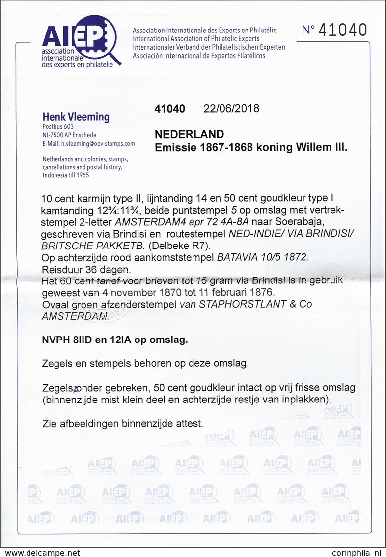 NL 1867 King William III - Andere & Zonder Classificatie