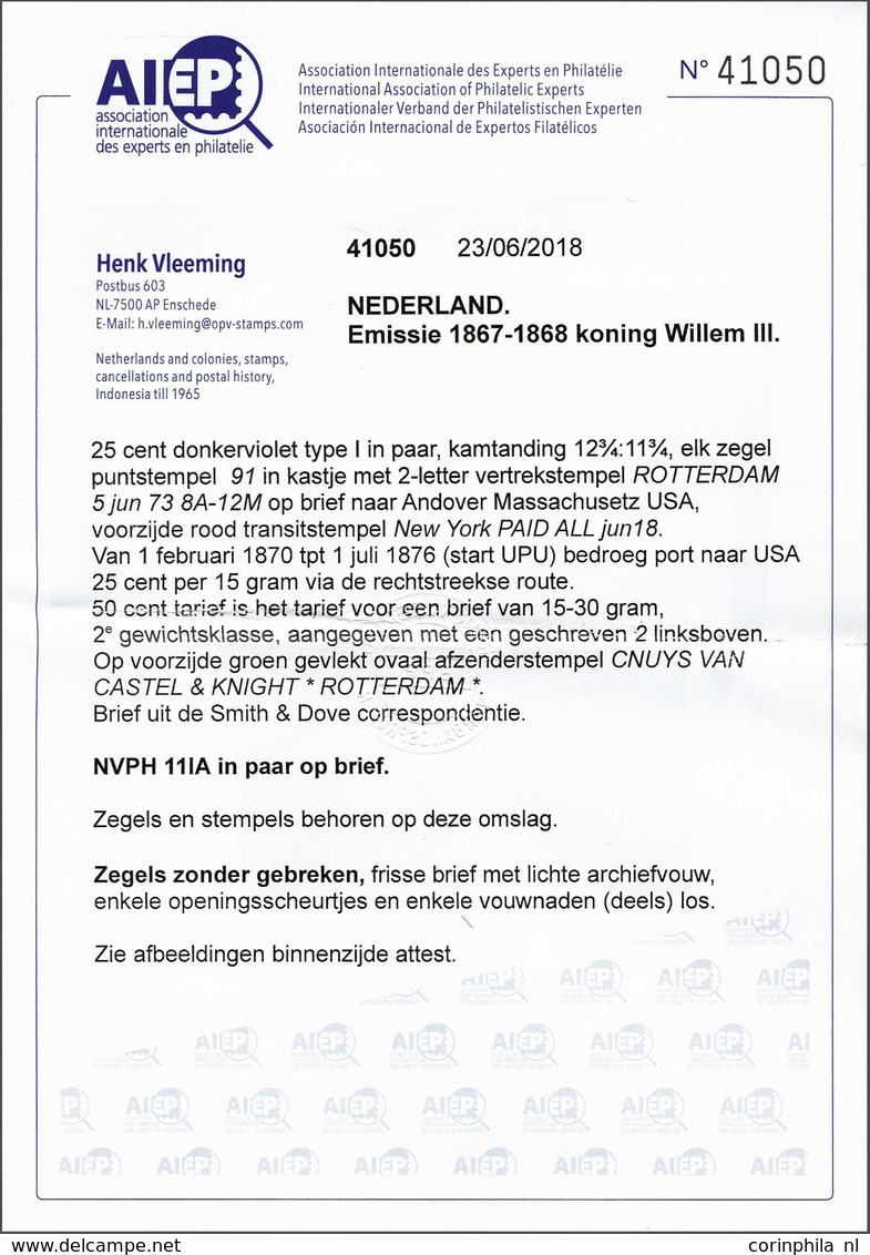 NL 1867 King William III - Andere & Zonder Classificatie