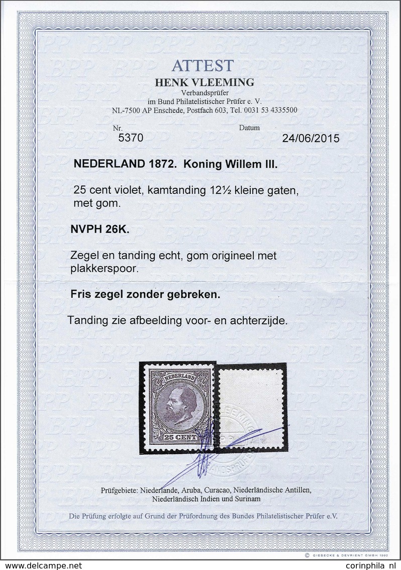 NL 1872 King William III - Andere & Zonder Classificatie