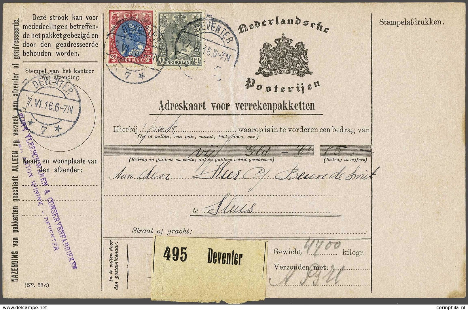 NL 1899 Numerals And Queen Wilhelmina - Other & Unclassified