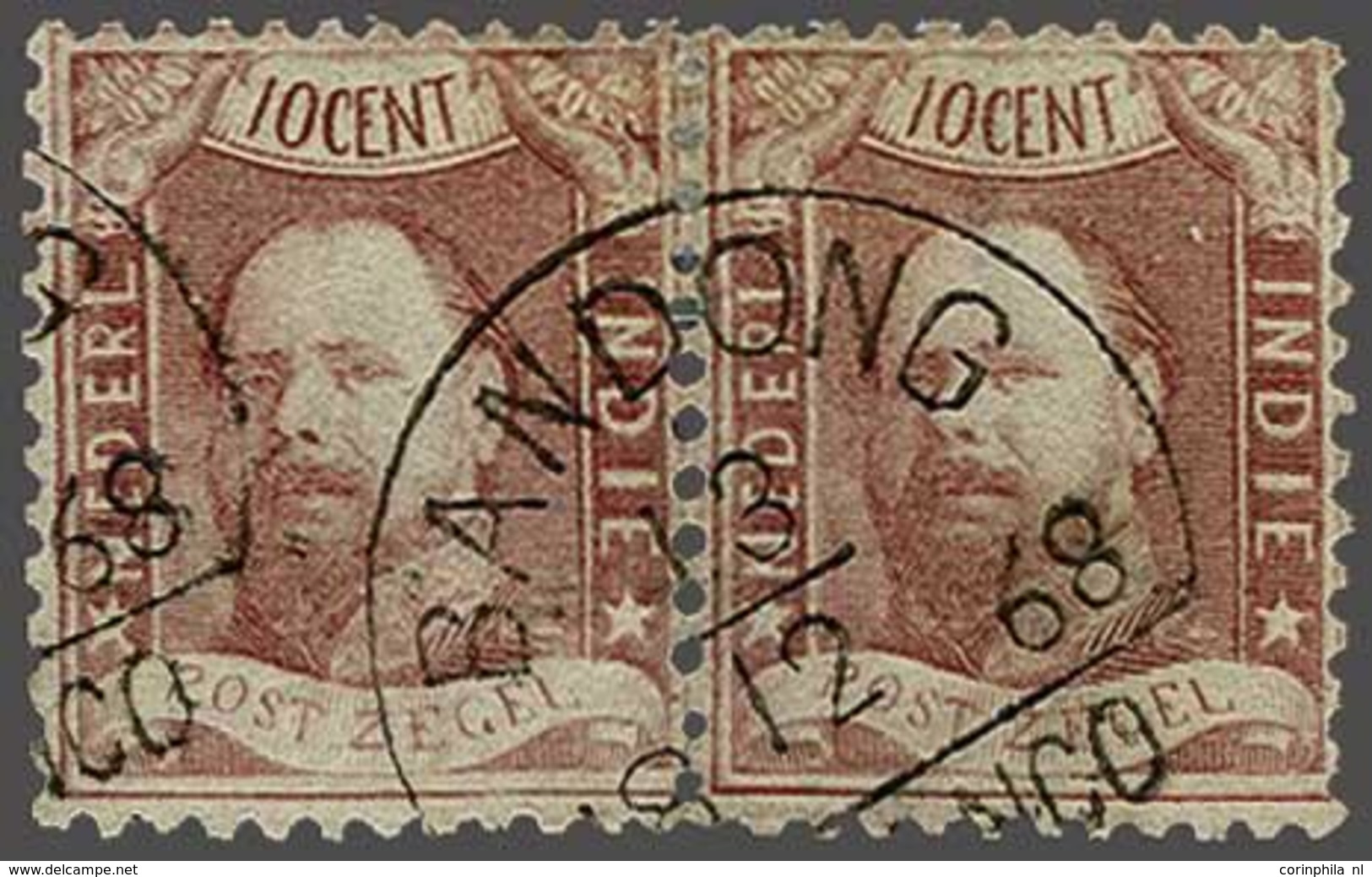 Netherlands Indies Half Round Franco Cancellation - Other & Unclassified