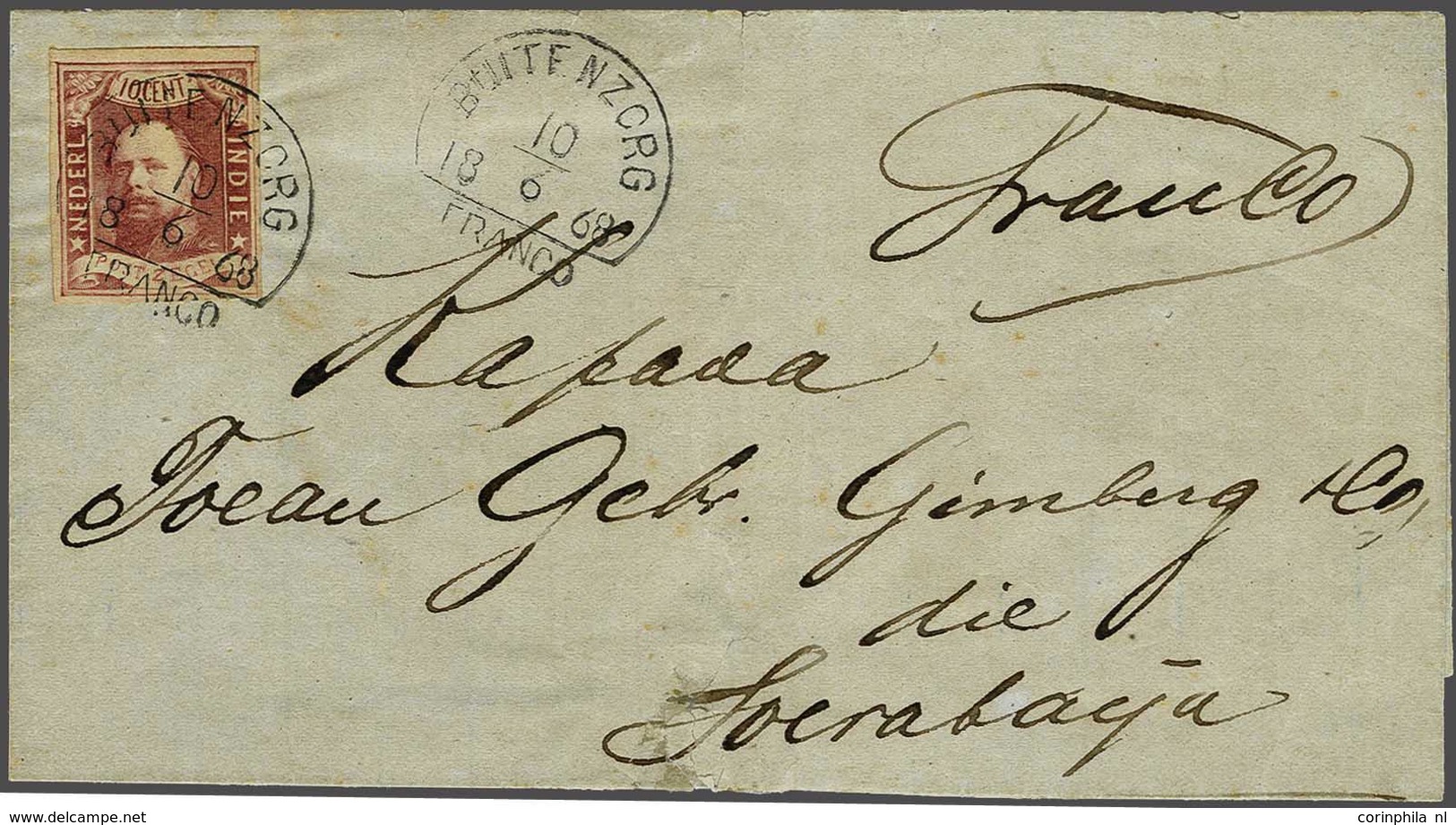 Netherlands Indies Half Round Franco Cancellation - Other & Unclassified