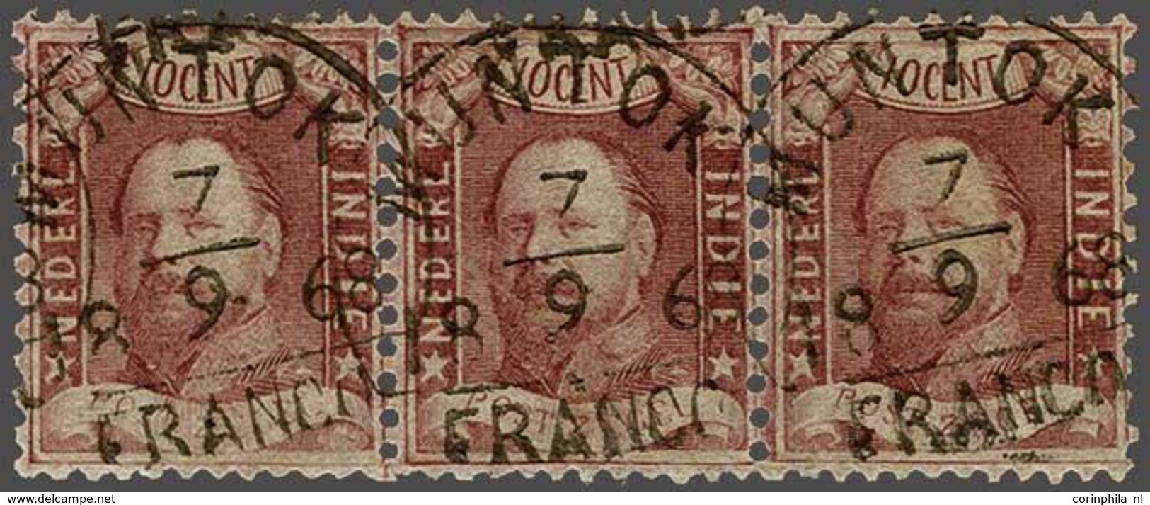 Netherlands Indies Half Round Franco Cancellation - Other & Unclassified