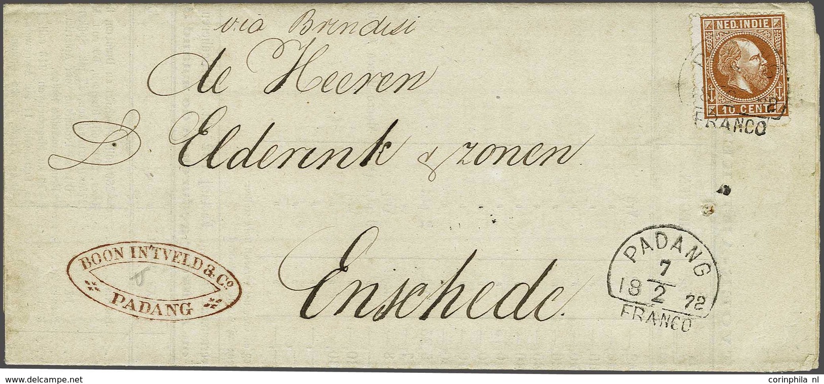 Netherlands Indies Half Round Franco Cancellation - Other & Unclassified