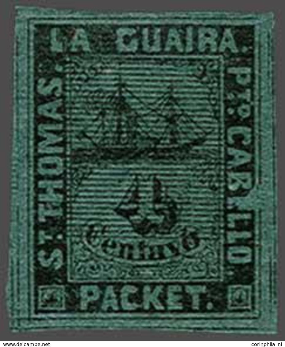 Curaçao Private Ship Letter Stamps La Guaira - Autres & Non Classés