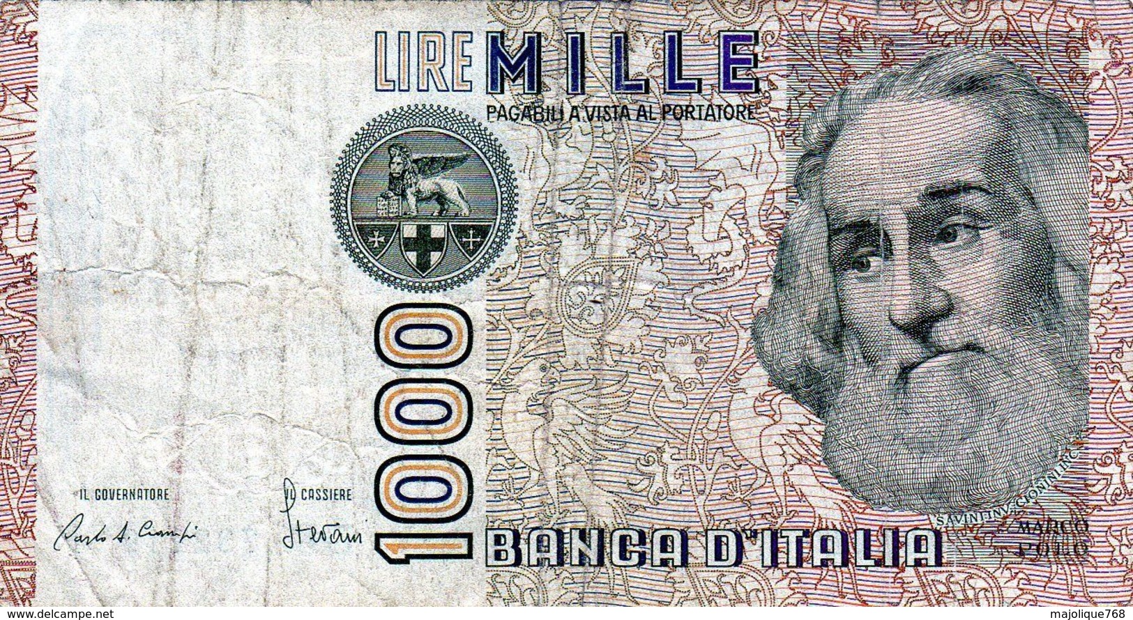 Billet De L’Italie De 1000 Lire Le 6 Janvier 1982 En T B - - 1000 Lire