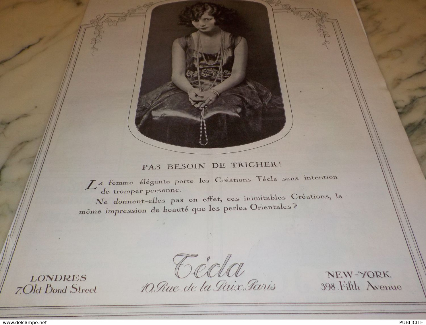 ANCIENNE PUBLICITE PAS BESOIN DE TRICHER TECLA 1925 - Andere & Zonder Classificatie