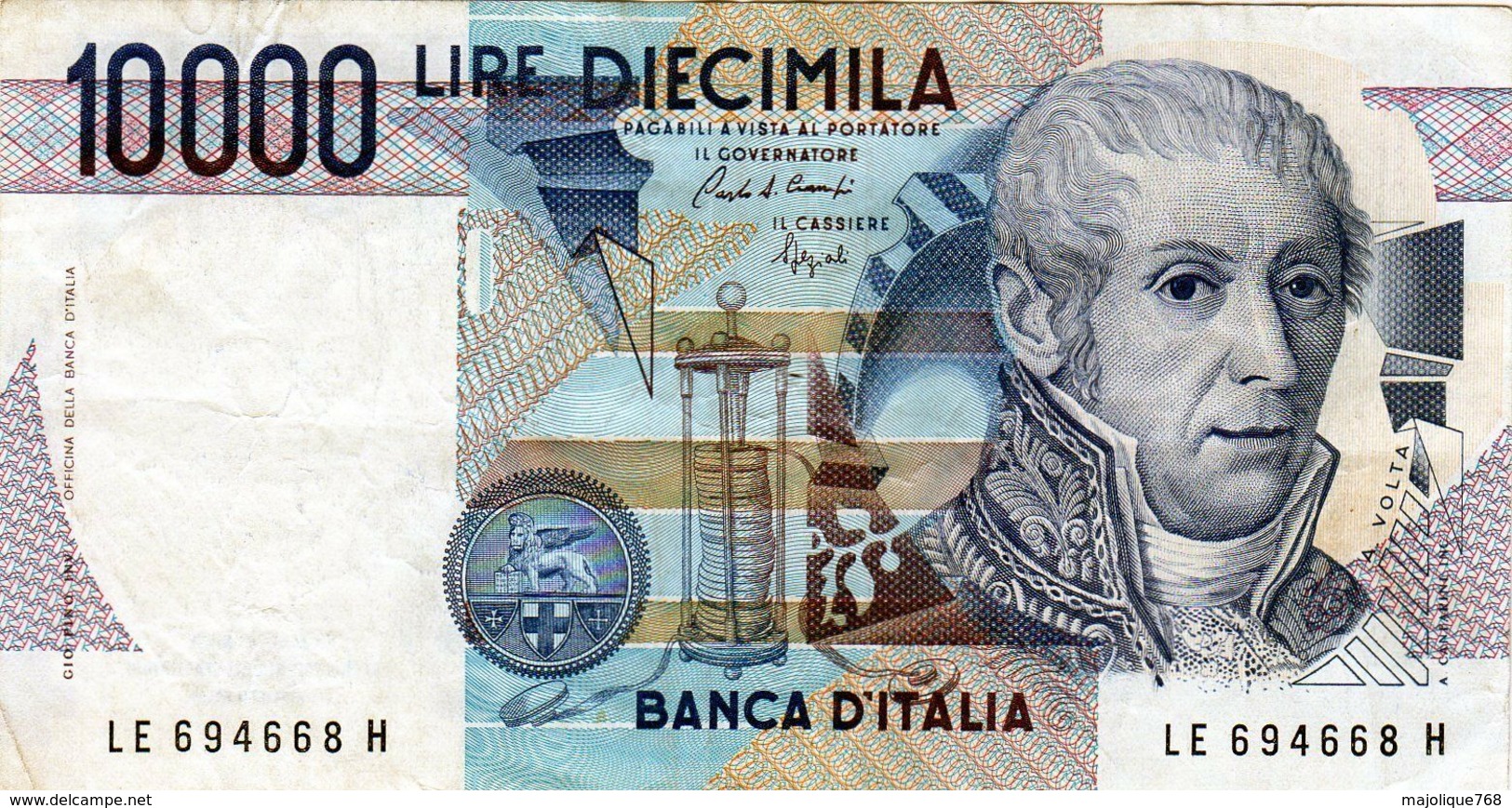 Billet De L’Italie De 10.000 Lire Le 3 Septembre 1984 En T T B + - Signature Cam - 100000 Lire