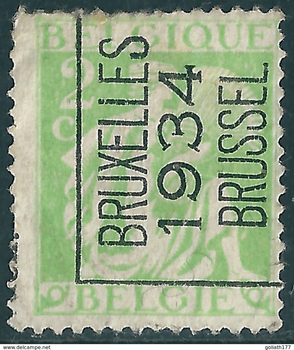 1934 - PRE276EA (*) Zonder Gom - Bruxelles-Brussel - Kantdruk Links - Typos 1932-36 (Cérès Et Mercure)