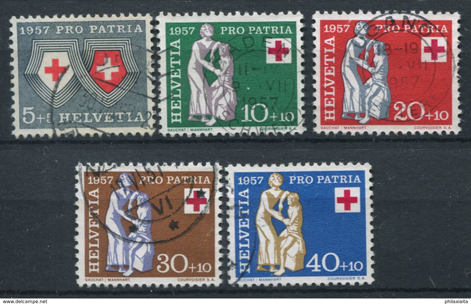 Svizzera 1957 Mi. 641-645 Usato 100% Pro Patria, Croce Rossa - Used Stamps