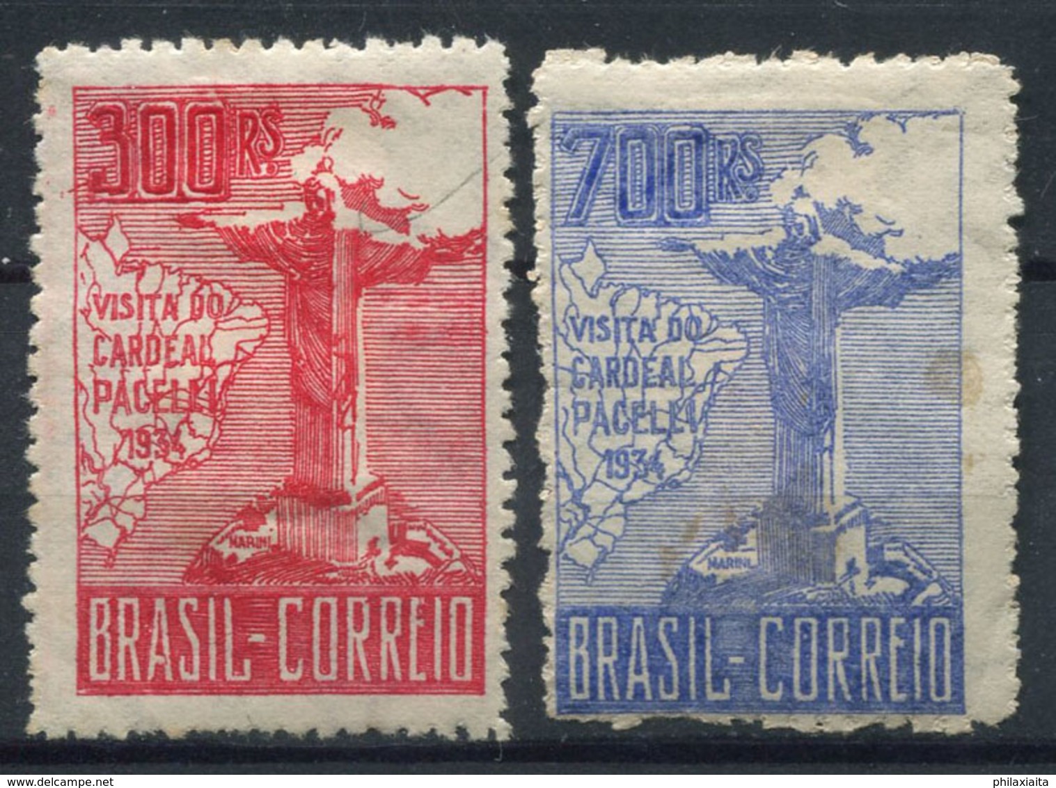 Brasile 1934 Mi. 413-414 Nuovo * 20% Corcovado - Neufs