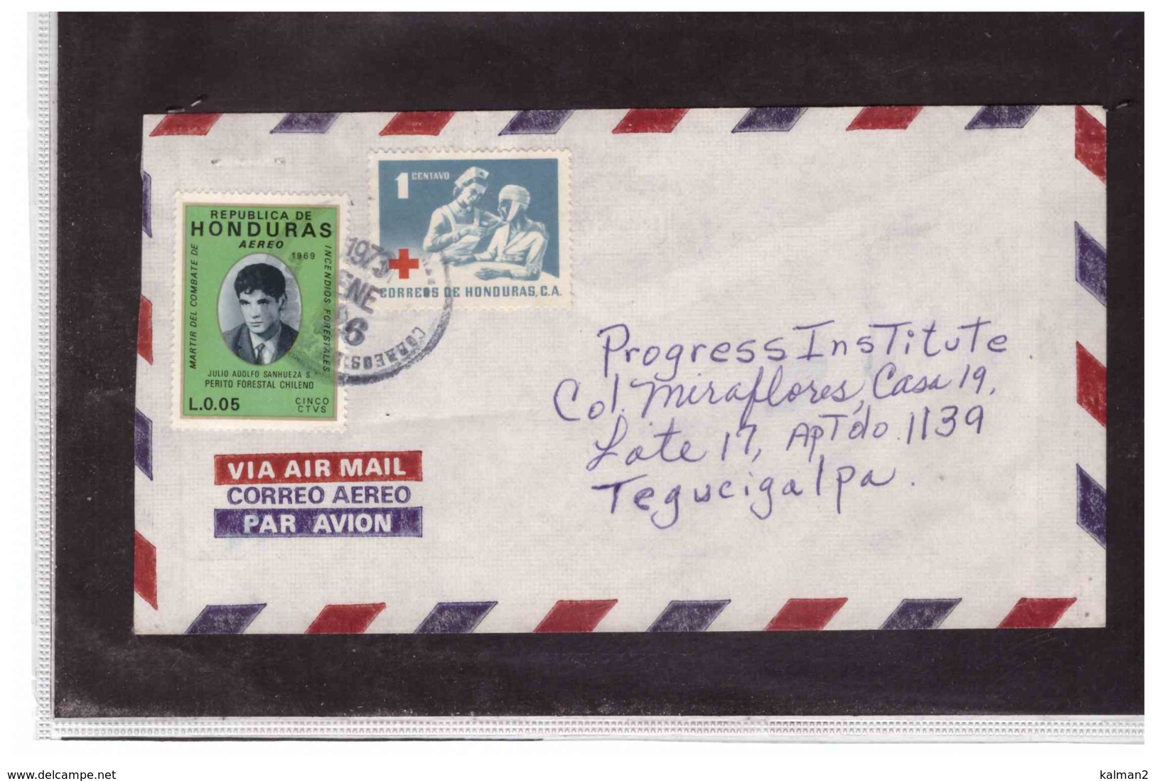 TEM9728   -   HONDURAS   /    LETTER WITH INTERESTING POSTAGE - Honduras