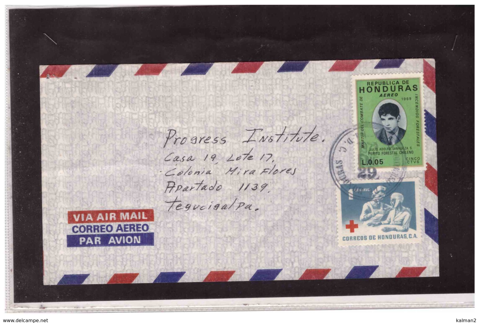 TEM9730   -   HONDURAS   /    LETTER WITH INTERESTING POSTAGE - Honduras