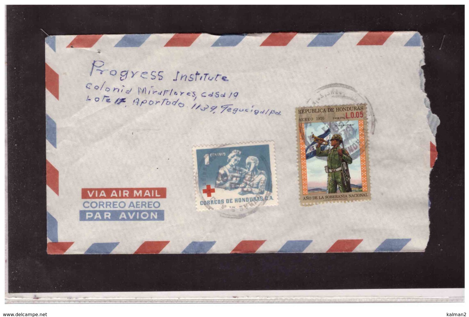 TEM9784   -   HONDURAS   /    LETTER WITH INTERESTING POSTAGE - Honduras