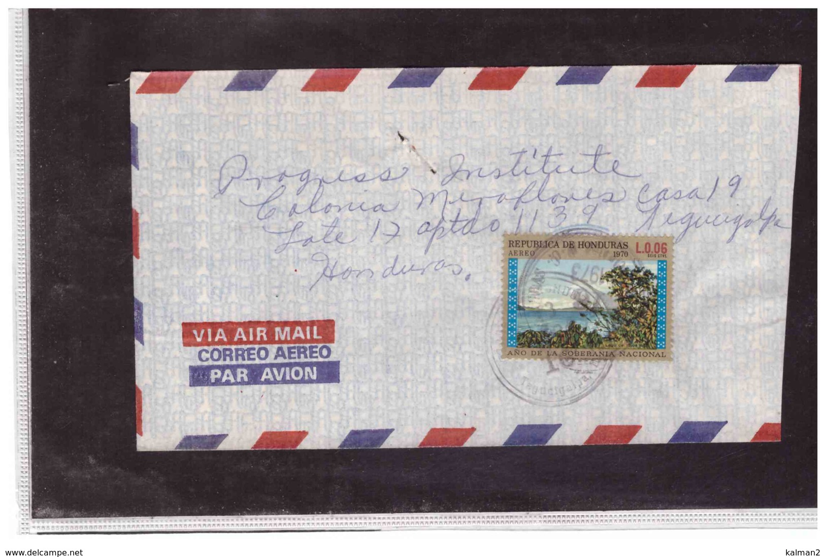 TEM9848   -   HONDURAS   /    LETTER WITH INTERESTING POSTAGE - Honduras